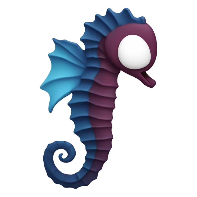 seahorse (burgundy and dark blue) sticker