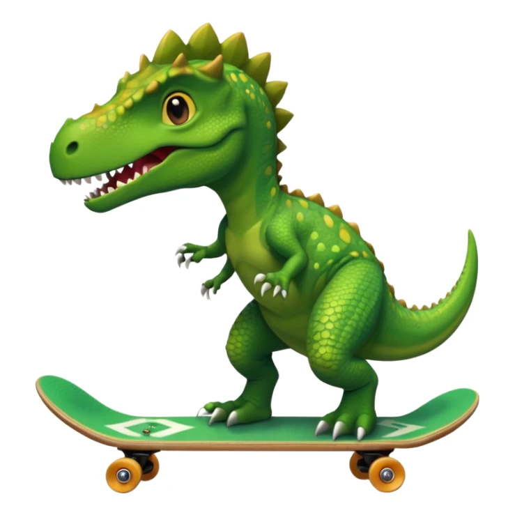 Dinosaur on a skateboard sticker