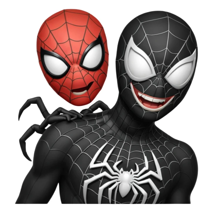 Spiderman simbionte riendo sticker