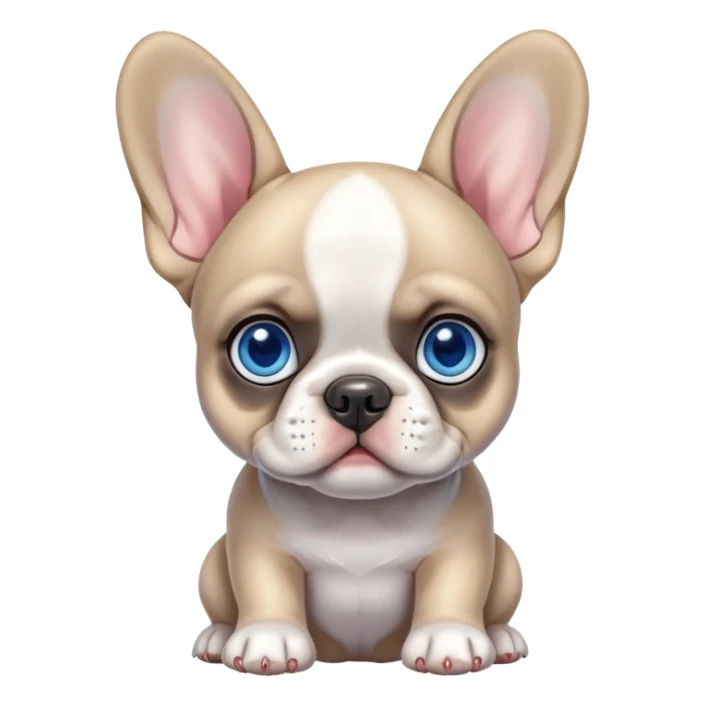 French bull dog puppy with blue eyes sticker