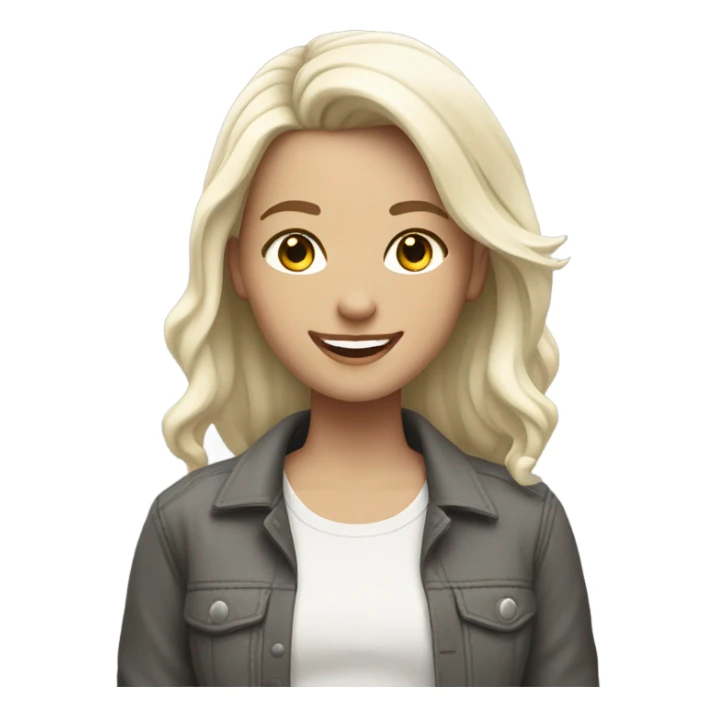 Gay white girl with bleached hair sticker