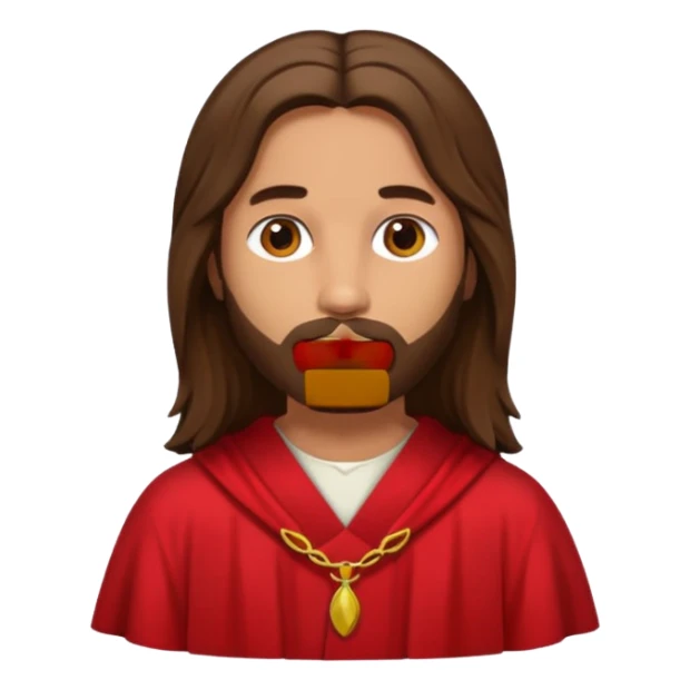 Jesus like the red robe Jesus painting sticker