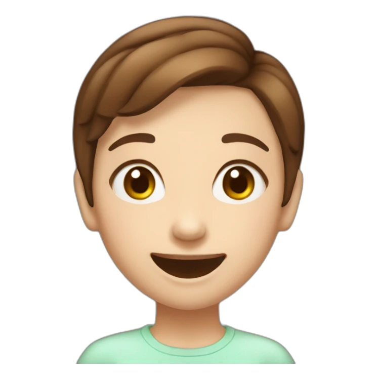 Brown Short hair girl-Oval face-Laugh like Yu Shuxin. sticker