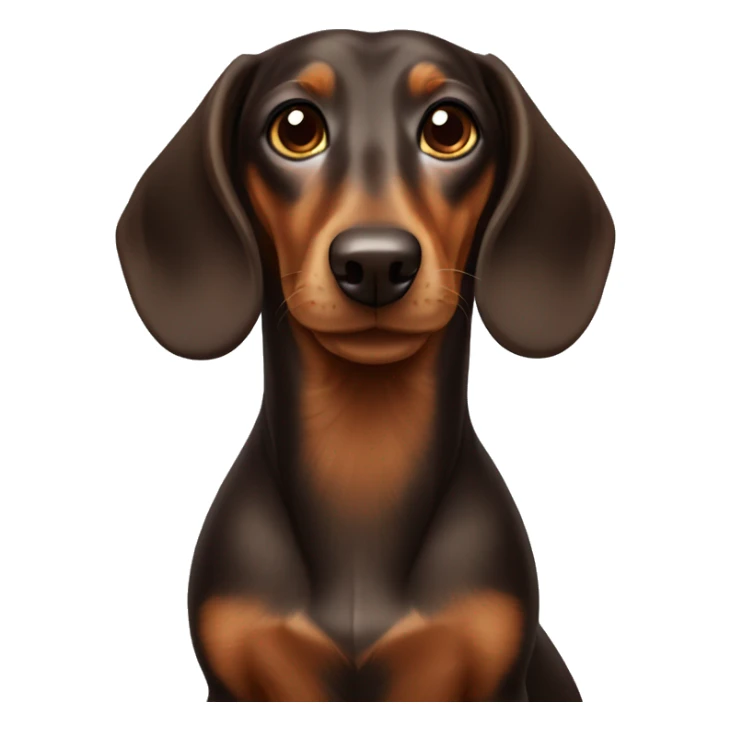 brown dachshund with long hair sticker