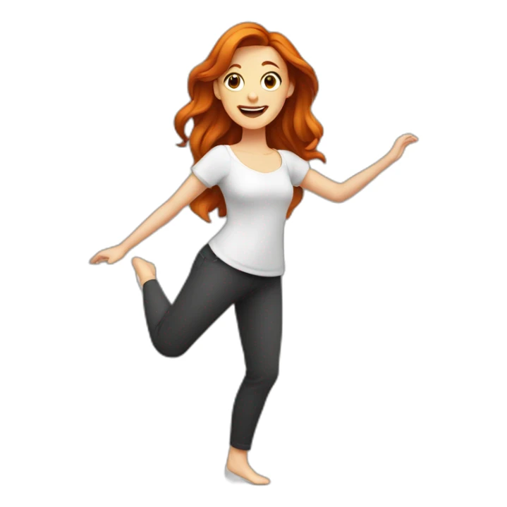 Femme Rousse qui fait de la pôle danse sticker