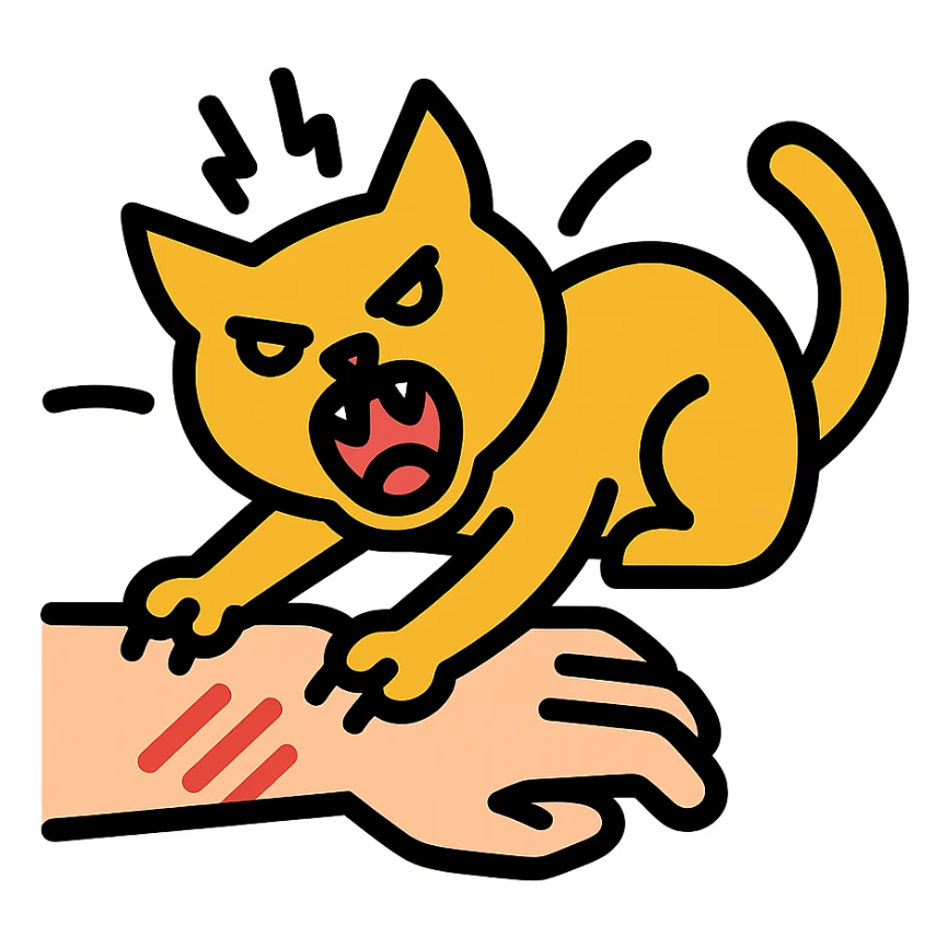 cat attack sticker