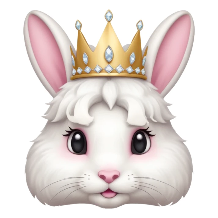 Rabbit King – fluffy white bunny with a small diamond tiara.
 sticker