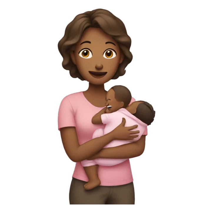 Mom with a baby in her arms sticker