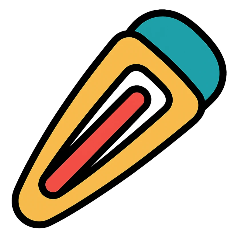 hairclip, minimalistic flat icon style sticker