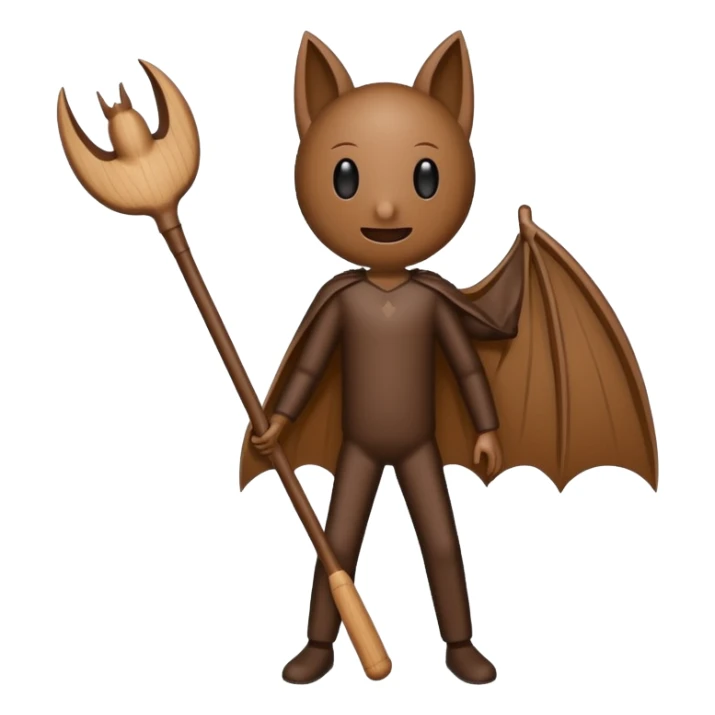 wooden stick figure with a bat tung tung tung sahur sticker