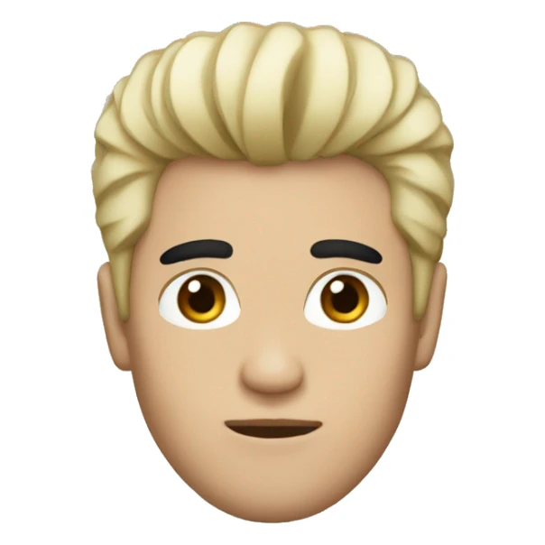 Guy with black hair and elvis hair sticker