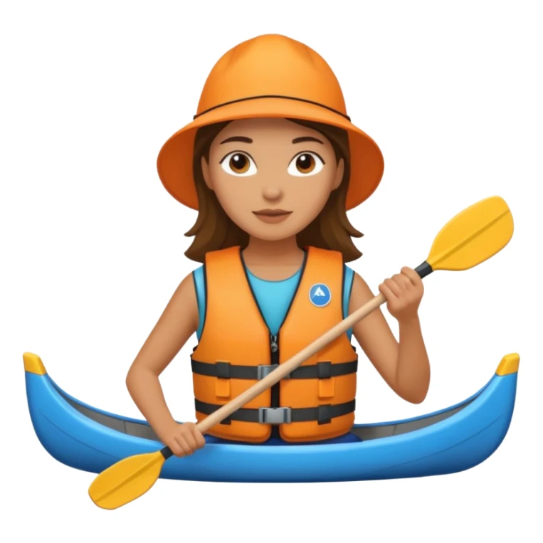 woman canoeist sticker