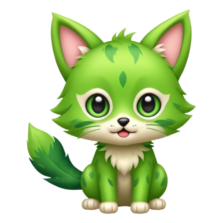 Kawaii cute cool feral Sprigatito (full body) sticker