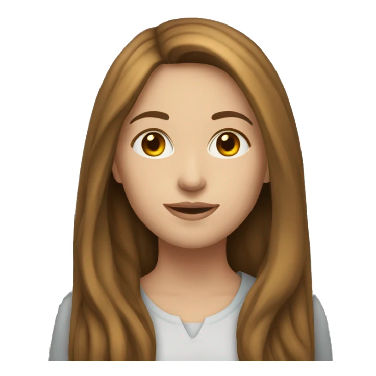 White-woman-with-long-brown-hair-young sticker