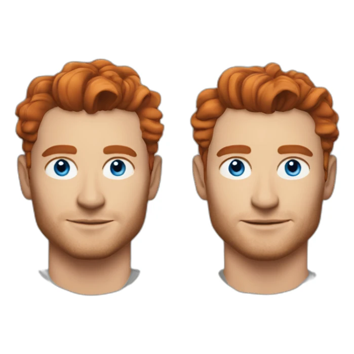 Jude law blue eyes red hair gigolo joe sticker