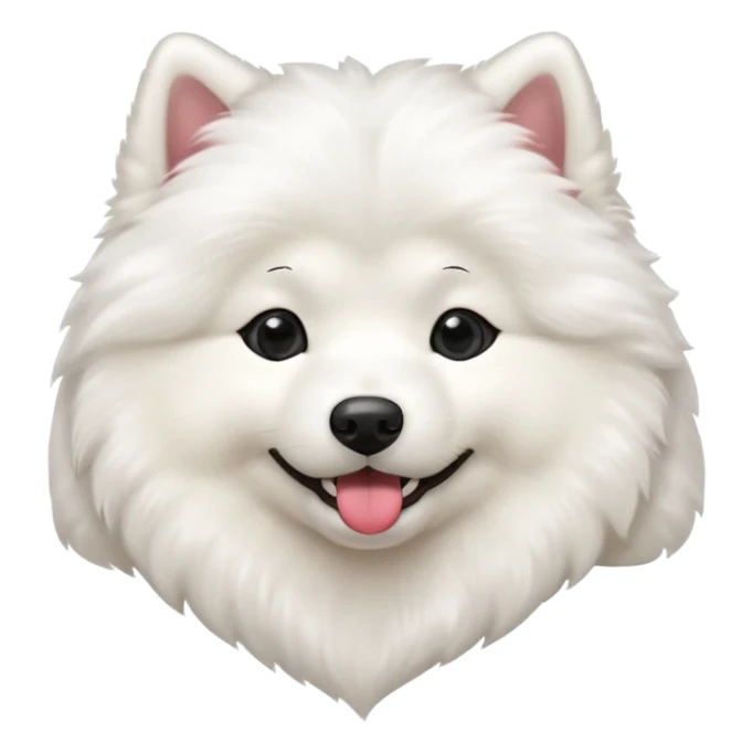 Samoyed dog sending a kiss sticker
