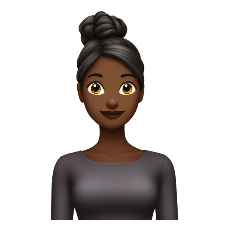 Femme noir avec chignon boit un chocolat sticker