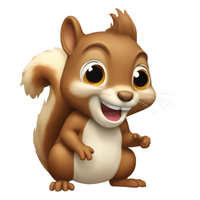 Squirrel with foam coming out of its mouth  sticker