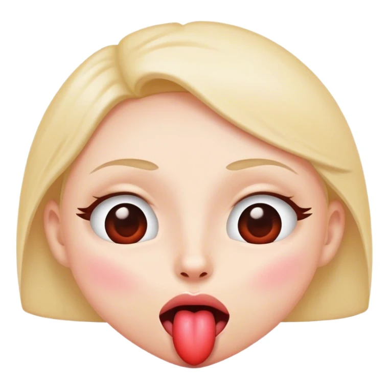 Heart eyes and sticking out tongue emoji  sticker