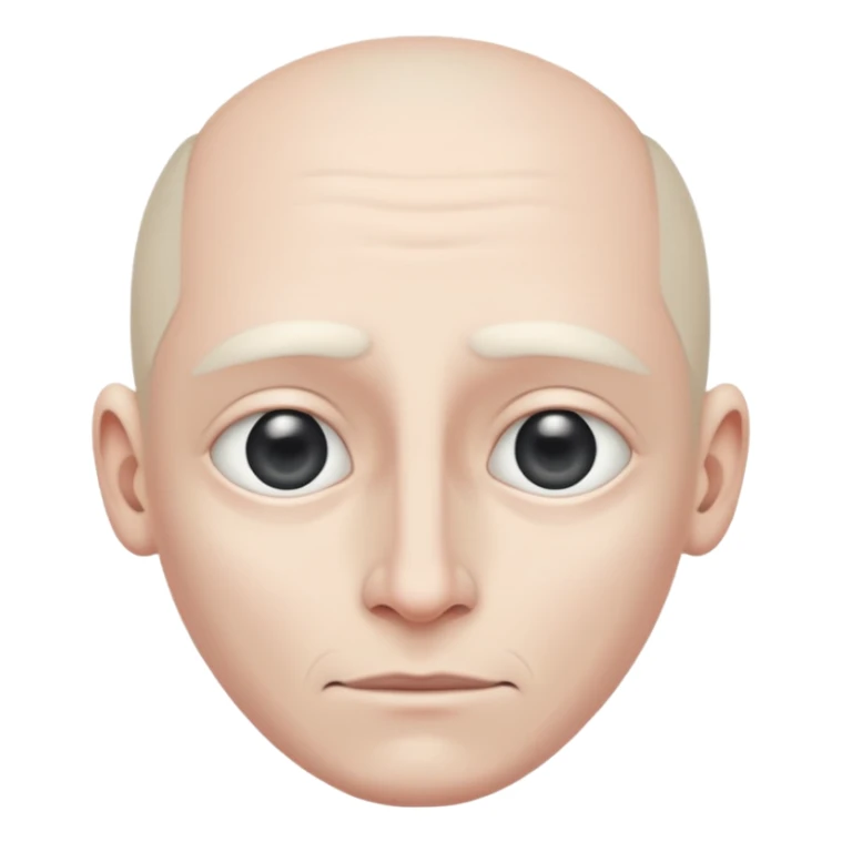 volto magro e di carnagione pallida senza il naso sticker