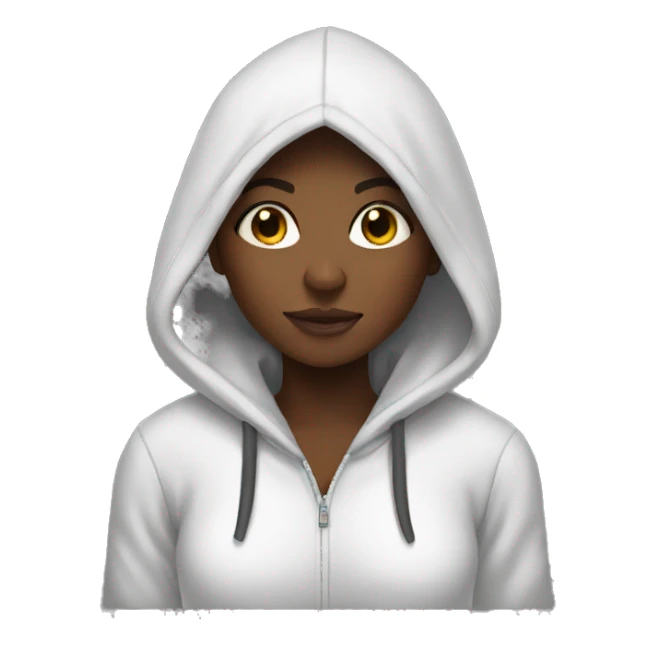Black girl in hoodie sticker