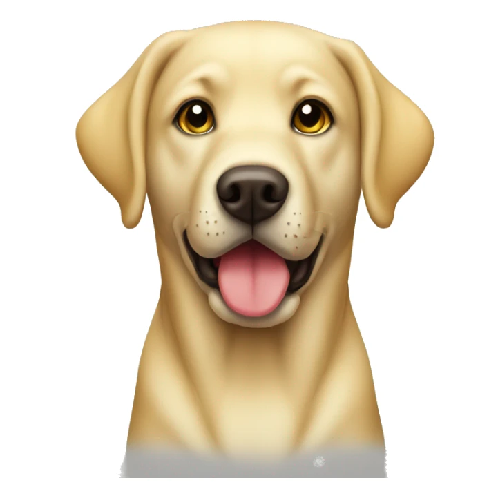 Yellow lab dog wearing Christmas  sticker