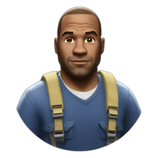 Franklin personnage de GTA 5 qui boit de l'eau sticker