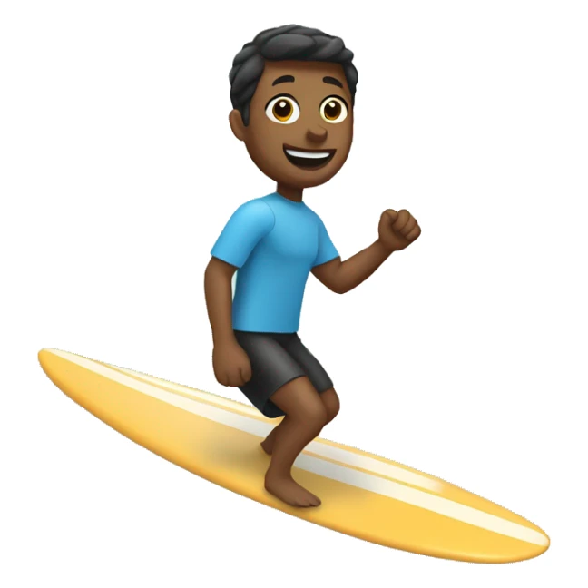 Person surfing with a prosthetic leg sticker