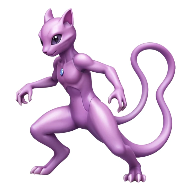 Pokemon legendary purple and pink crystal mewtwo sticker
