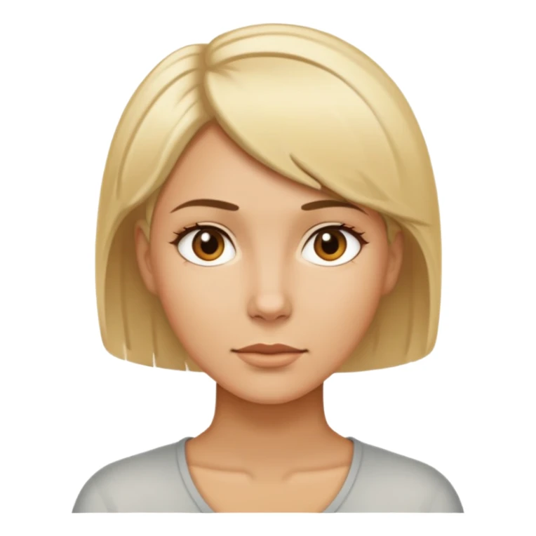 tan woman with short blonde hair sticker