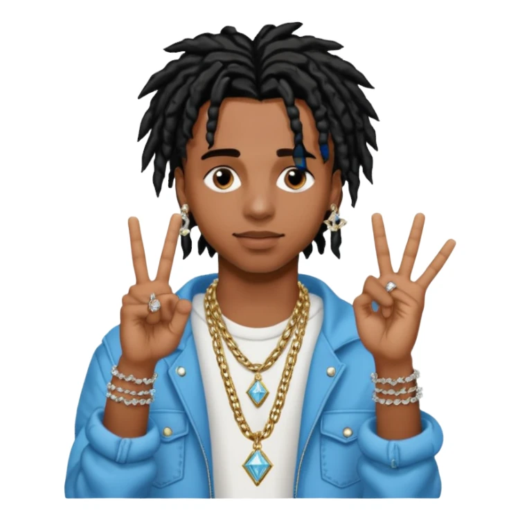 Playboi Carti YVL hand sign sticker