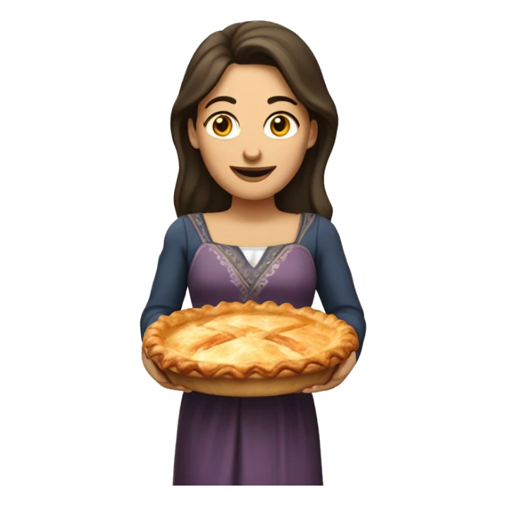 bosnian woman hold a pie named Burek sticker