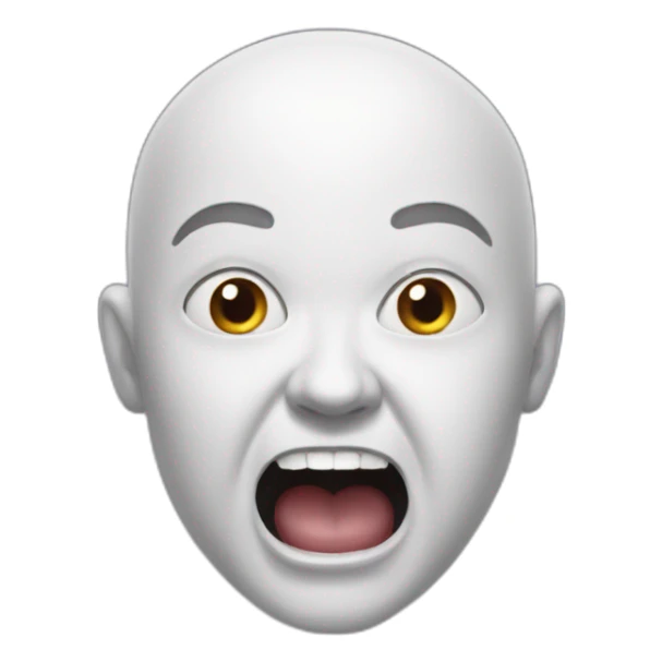 scream bald plump sticker