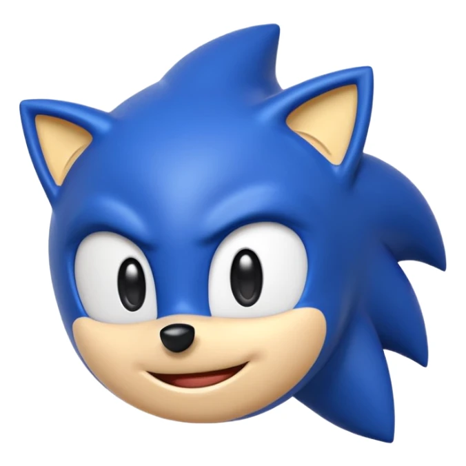 Crie um emoji iPhone do Sonic com expressão de raiva e felicidade entre outros sticker