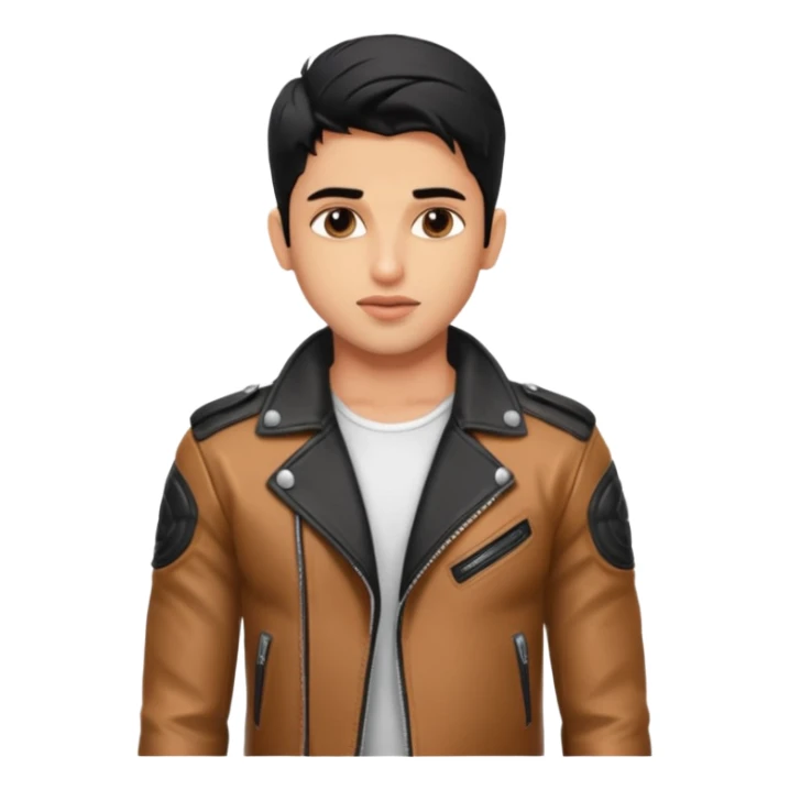 generate a pretty bratz siddharth malhotra, LEAN BUT MUSCULAR WEARING A LEATHER JACKET sticker