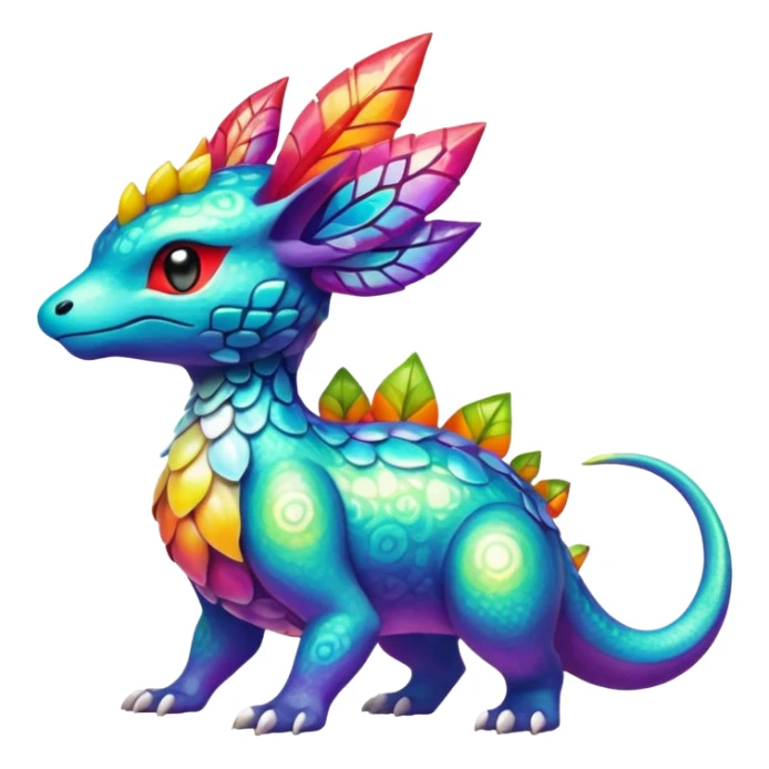 Elemental magical colorful exotic Pokémon-Fakémon-creature sticker