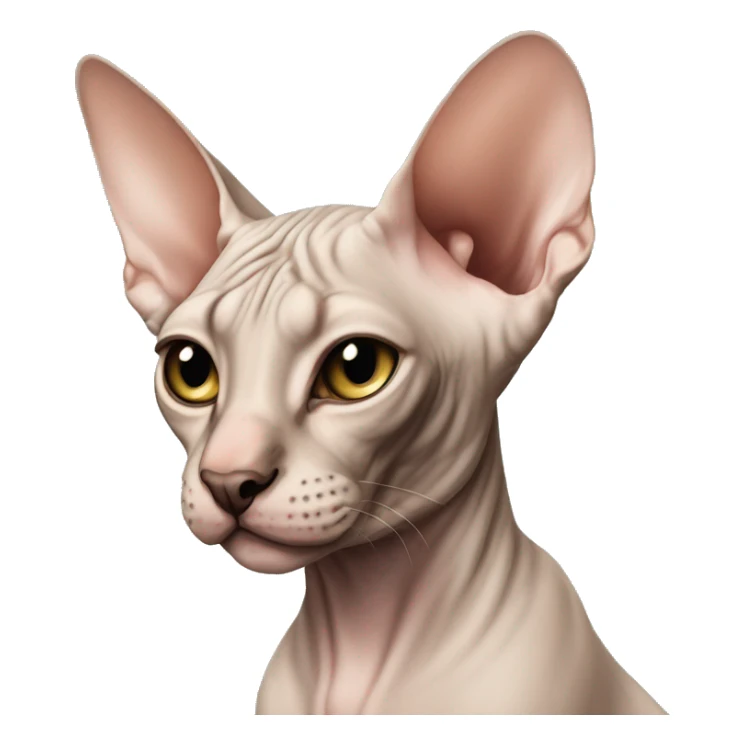 Sphynx with a little birthmark on his nose sticker