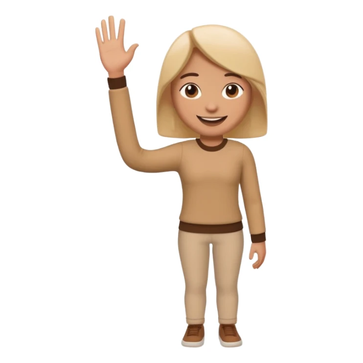 a single full body 3D bitmoji showing the action of contact us sticker