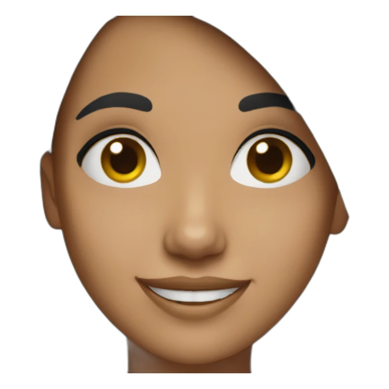 happy black haired girl sticker