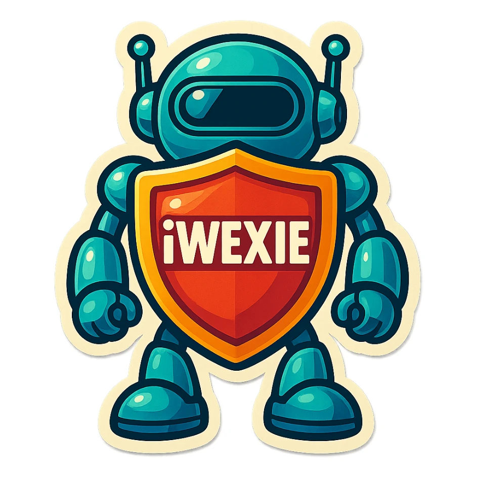 Lets do something else now. can you show me a iWexie shield robot sticker