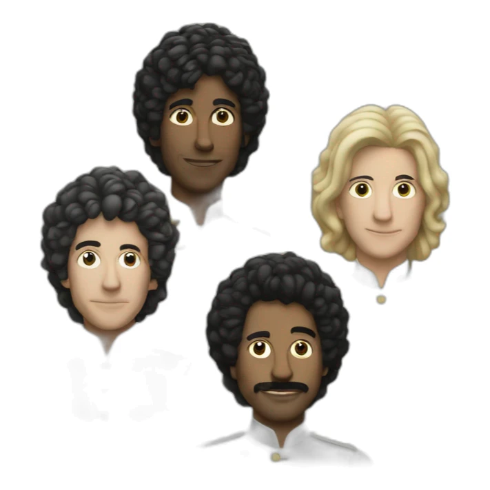 4 members of Queen band sticker