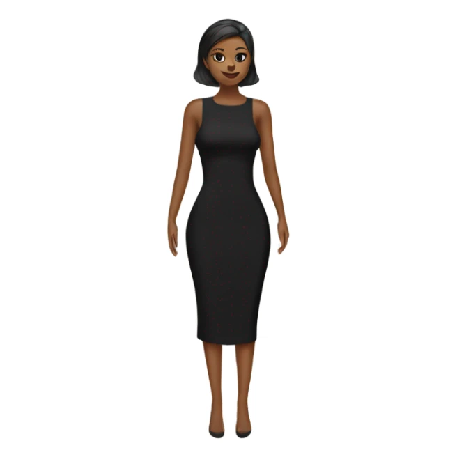 Black bodycon long dress  sticker