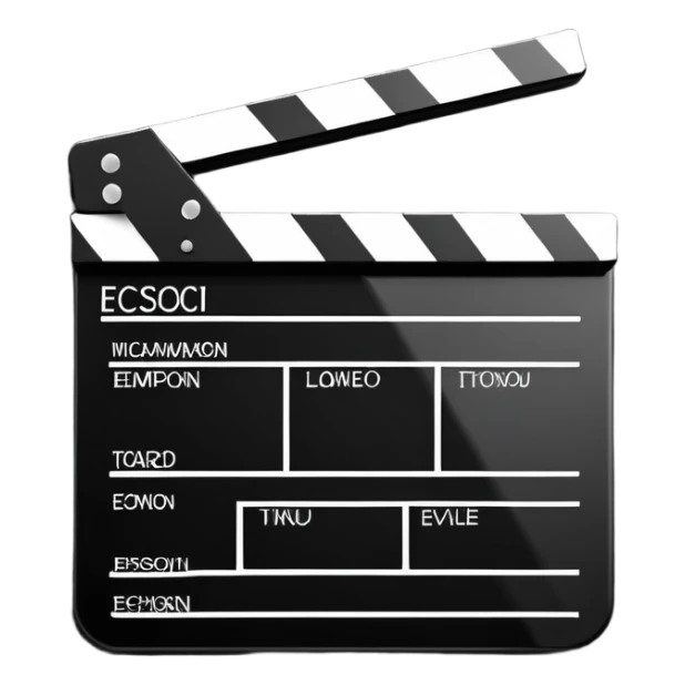 abstract movie clapper board, two simple rectangles with single line, geometric minimalism sticker