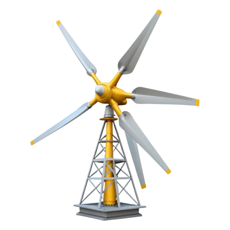 Windkraft anlage mit drei rotor blättern sticker