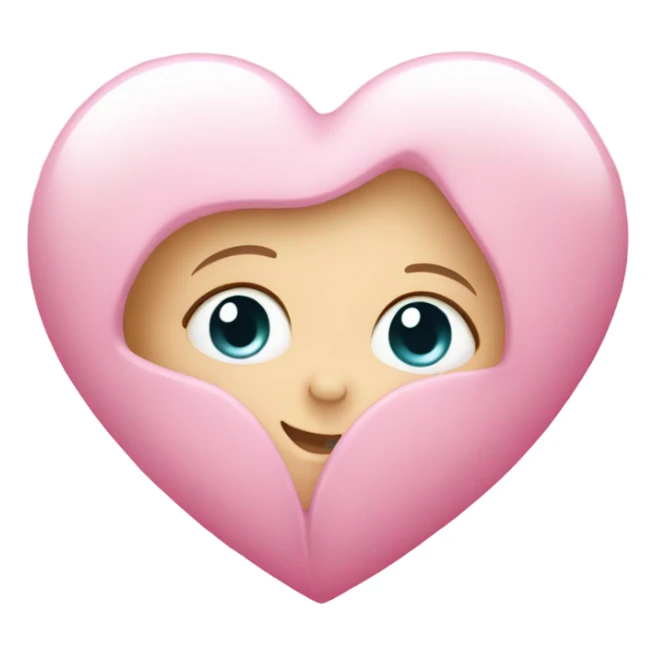 Baby pink heart with sparkles sticker