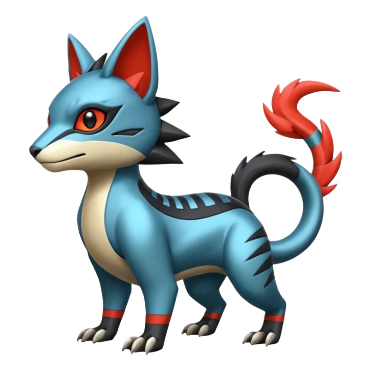 exotic tropical cyber-Sleuth-Litten-Linoone-Noibat-Fakémon-Pokémon-Vernid-creature sticker