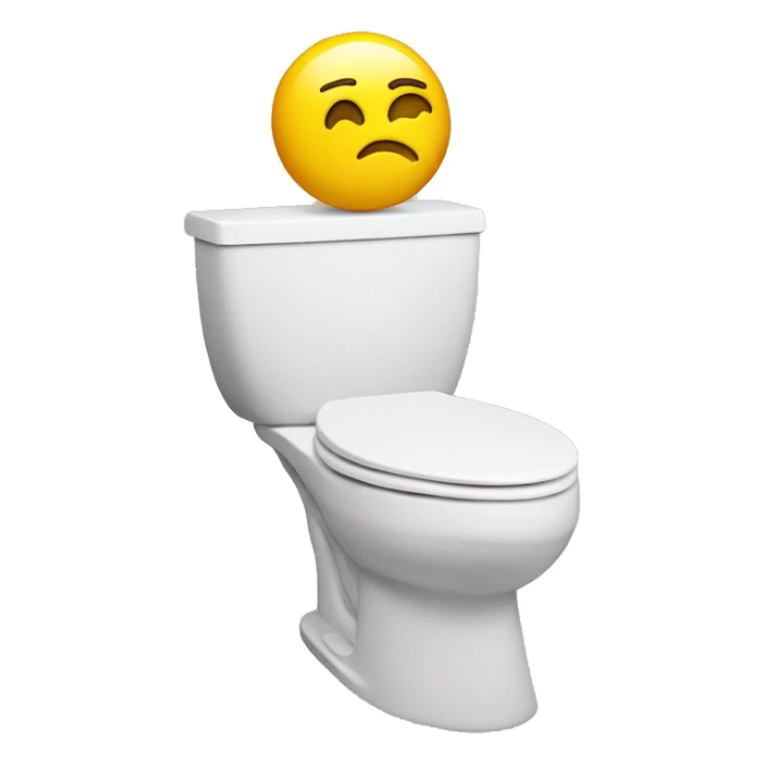 toilet with a head sticking out sticker