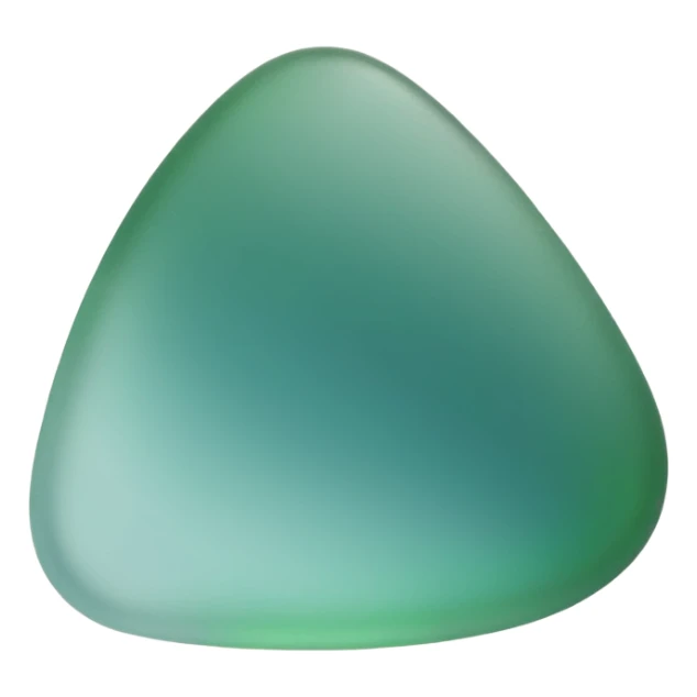a single piece of green and teal sea glass with smooth but sharp edges sticker