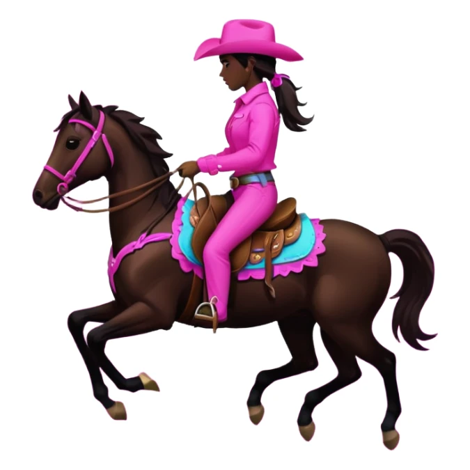 Neon cowgirl silhouette sticker