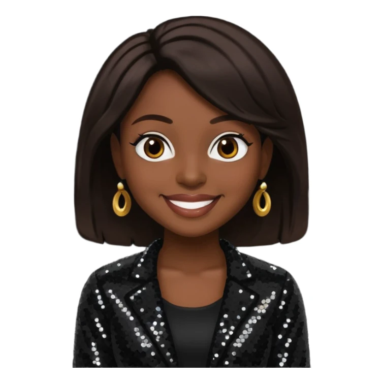 K-Ci from Jodeci/K-Ci & JoJo with dark brown, black sequin outfit sticker